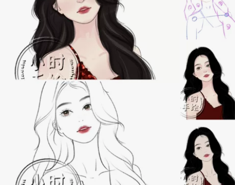 【极速出图萌萌风】线条风手绘头像q版 合照...