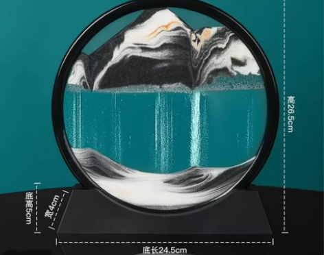 网店倒闭,特价处理。轻奢3D流沙画摆件解压...
