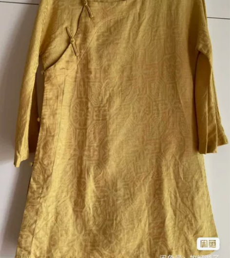 杏黄，温柔黄，养颜恬静的嫩黄色中式上衣，七...