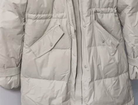 only全新白鸭绒羽绒服修身长款S码 原价...