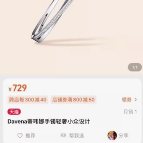 Devena蒂玮娜手镯 买手表送的 手镯对...