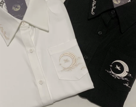 标价包邮！【月下鹤】原创JK衬衫上衣短袖短...