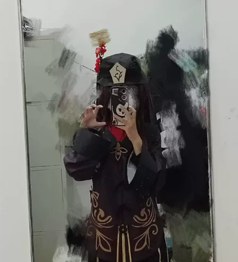 出原神胡桃cos服m码全套 发型是做好的 ...