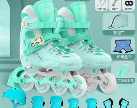 斯威轮滑鞋成人儿童溜冰鞋男女童初学者可调滑...