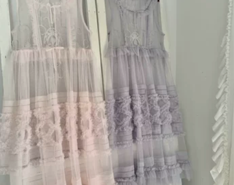 【定金】夏簇·佩熏无尽夏蓝玫瑰碎花连衣裙网...