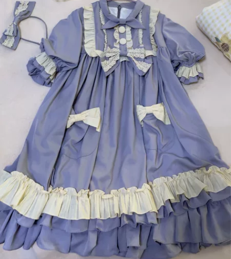 ［出］魔法裙子猫家夏季宝卡梦op 浅紫色短...